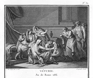 Coriolanus Collection: Coriolanus begged by his mother to spare Rome