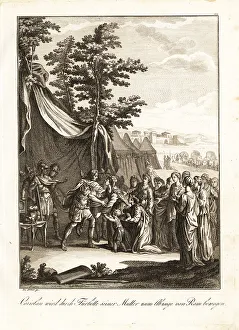 Fact Prints: Coriolanus beseeched by his mother to halt his attack on Rome, 5