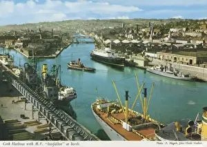 Edmund Prints: Cork Harbour with M. V. Innisfallen at Berth