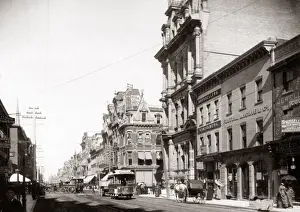 Corner of King and Yonge Streets, Toronto, Canada, circa 1900. Date: circa 1900