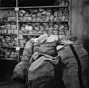 Sponsored Prints: A corner in the mail room of the central information bureau