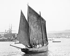 Fishwives Prints: Cornish fishing boat Victorian period