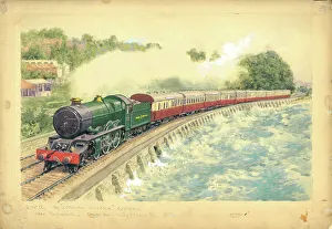 Cornish Riviera Express, GWR, near Teignmouth, pulled