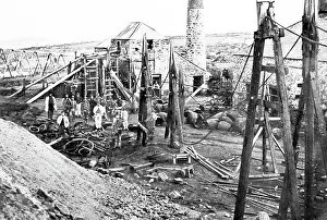 A Cornish tin mine engine house, Victorian period