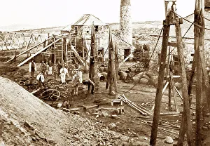 A Cornish tin mine engine house, Victorian period