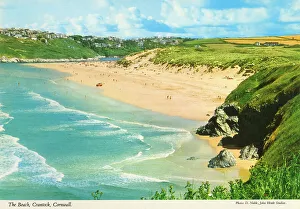 Cornish Prints: Cornwall, England - The Beach at Crantock
