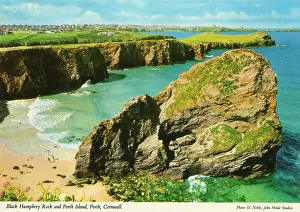 Outcrop Prints: Cornwall, England - Black Humphrey Rock and Porth Island