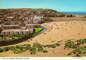 Sandy Collection: Cornwall, England - The Town and Beach, Perranporth