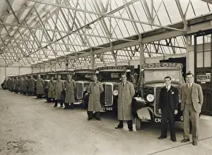 Depot Prints: Corona vans and drivers, Chadwell Heath, East London