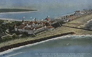Coronado Prints: Coronado Hotel and Tent City, California, USA