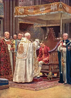 Images Dated 15th February 2012: Coronation 1937 - The Anointing