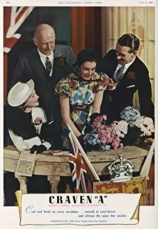Images Dated 20th March 2012: Coronation 1937 - Craven A cigarettes advertisement
