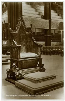 Images Dated 9th August 2016: The Coronation Chair with the Stone of Scone