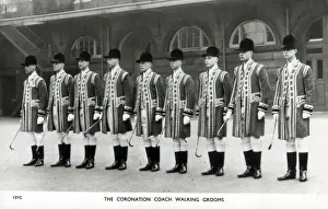 Stables Prints: The Coronation Coach Walking Grooms - Coronation of Queen Elizabeth II - June 2, 1953