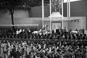 Coronation. Coaches approch Weat Door of Abbey