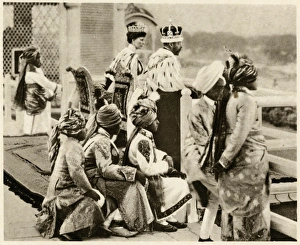 Subjects Gallery: Coronation Durbar, Delhi - King George and Queen Mary