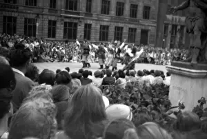 Coronation. Folk dancing, evening Golden Sq