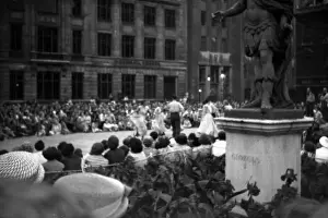 Coronation. Folk dancing, evening Golden Sq