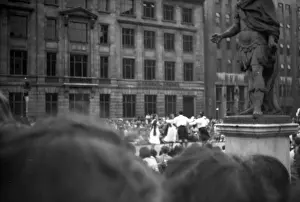 Coronation. Folk dancing, evening Golden Sq
