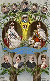 Trunk Prints: Coronation of George V - British Royal Family Tree of 1911
