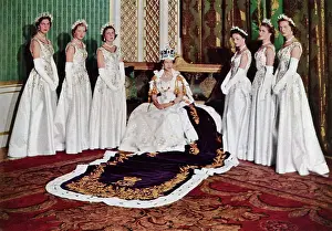 Royals Prints: The Coronation of H. M. Queen Elizabeth II at Westminster