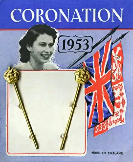 Coronation hair clips, 1953
