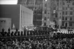 Coronation. Irish State Coach leaves Abbey