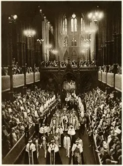 Coronation - King George VI, crowned leaving Abbey 1937