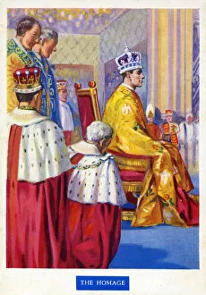 Images Dated 12th February 2021: The Coronation of King George VI - The Homage