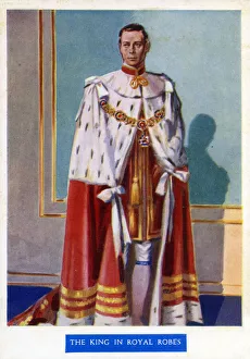 Images Dated 12th February 2021: The Coronation of King George VI - The King in Royal Robes