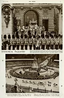 Images Dated 28th January 2012: Coronation of King George VI, symmetrical pageantry
