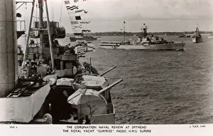 Superb Prints: The Coronation Naval Review - Spithead - Royal Yacht