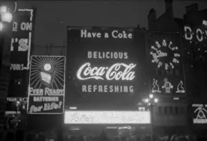 Coronation. Piccadilly Circus at Night