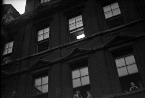 Gallacher Gallery: Coronation. Public look out of windows