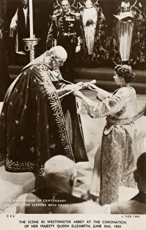 Coronation of Queen Elizabeth II - presentation of sceptre