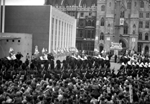 Images Dated 18th August 2011: Coronation. Queen Mothers escort moves away