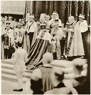 Bishops Prints: Coronation, Receives Homage 1937