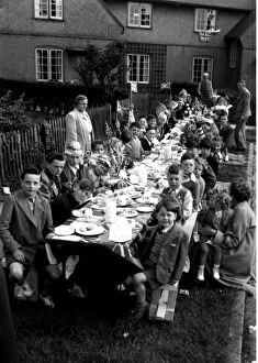 1950s Childhood Gallery: Coronation street party, Walton-on-the-Naze, Essex