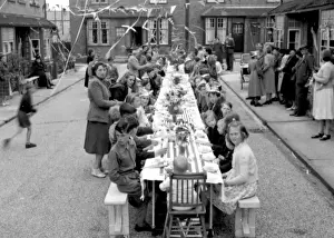 Coronation street party, Walton-on-the-Naze, Essex