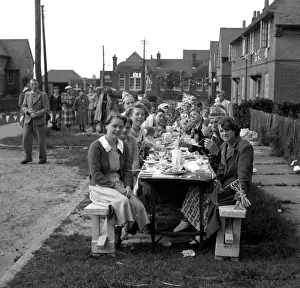 Coronation street party, Walton-on-the-Naze, Essex