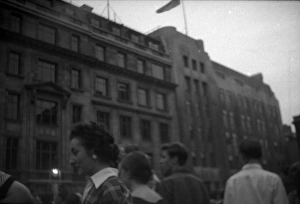 Gallacher Gallery: Coronation. View of spectators. Golden Sq