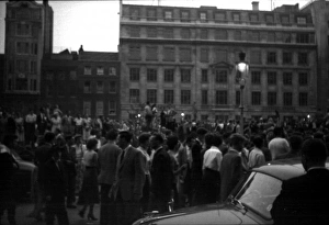 Gallacher Gallery: Coronation. Wide shot of events, Golden Sq