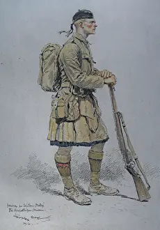 Illustrator Prints: A Corporal of the 1st / 9th Battalion Highland Light Infantry