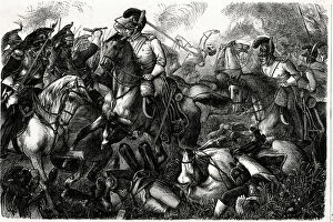 Images Dated 17th August 2021: Corporal John Shaw of the 2nd Life Guards fighting French cuirassiers at the Battle of