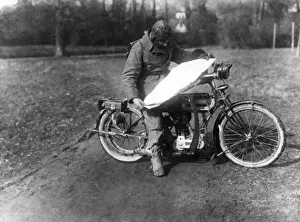 Despatch Prints: Corporal Newsham, despatch rider, Rollancourt, France, WW1