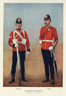 Marines Prints: Corporal and Officer, the Royal Marines