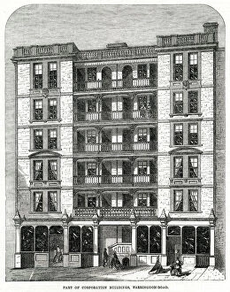 Scheme Collection: Corporation buildings, Farringdon Road 1866