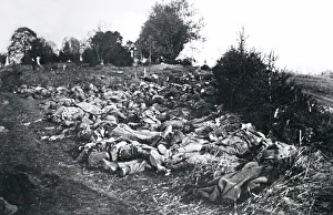 Cemetery Prints: Corpses of Russian soldiers, Brzostek cemetery, WW1