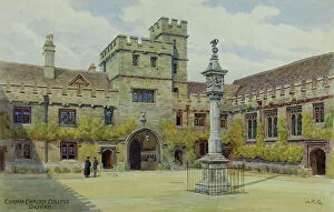 Crenellated Collection: Corpus Christi College, Oxford, Oxfordshire
