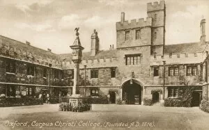 Oxford Collection: Corpus Christi College quad, Oxford